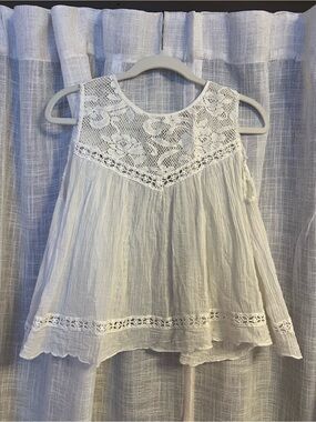 White Lace Boho Top
